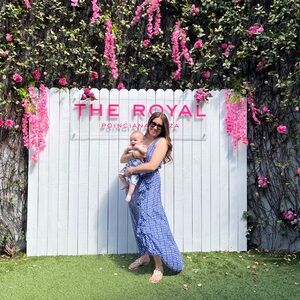 Vineyard Vines Blue & White Silk Dress | Size 0